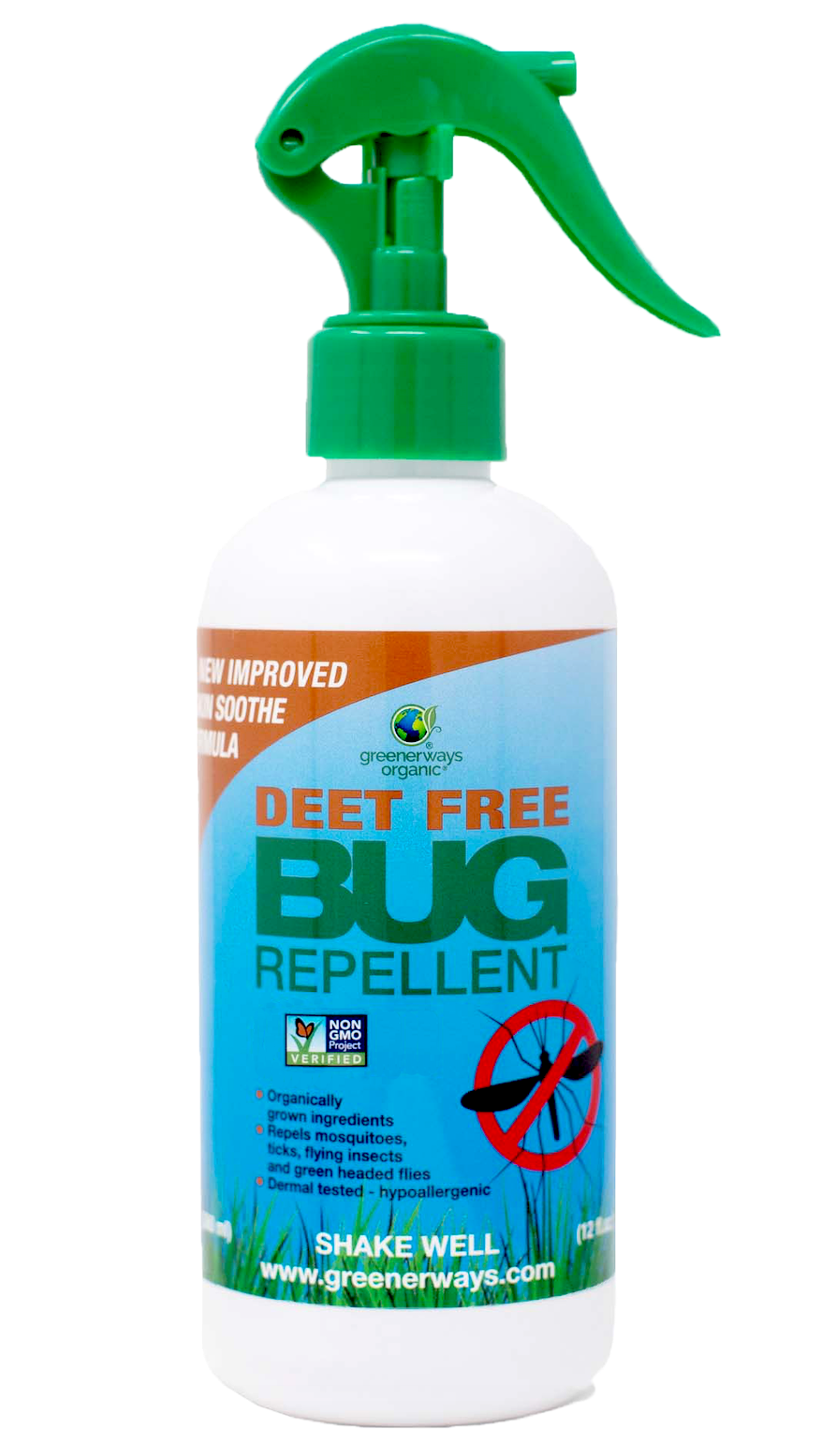 Greenerways Organic Natural Insect and Mosquito Repellent, Family Safe Bug Spray, DEET FREE (12oz)